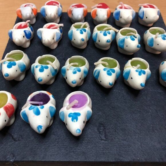 NWOT: Mini Ceramic Elephant Candle Set - Picture 9 of 14